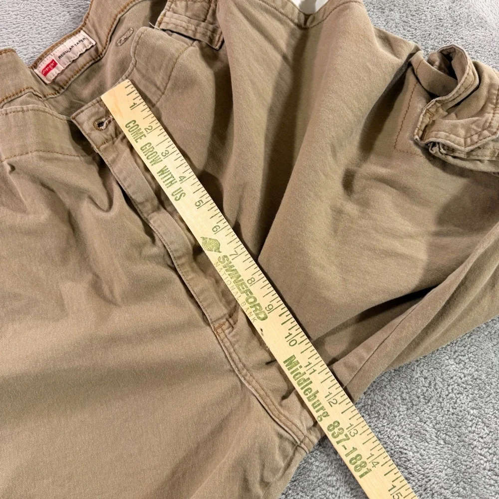 Wrangler Cargo Pants Mens 42x30 Tan Regular Taper Stretch Khaki 112344922
